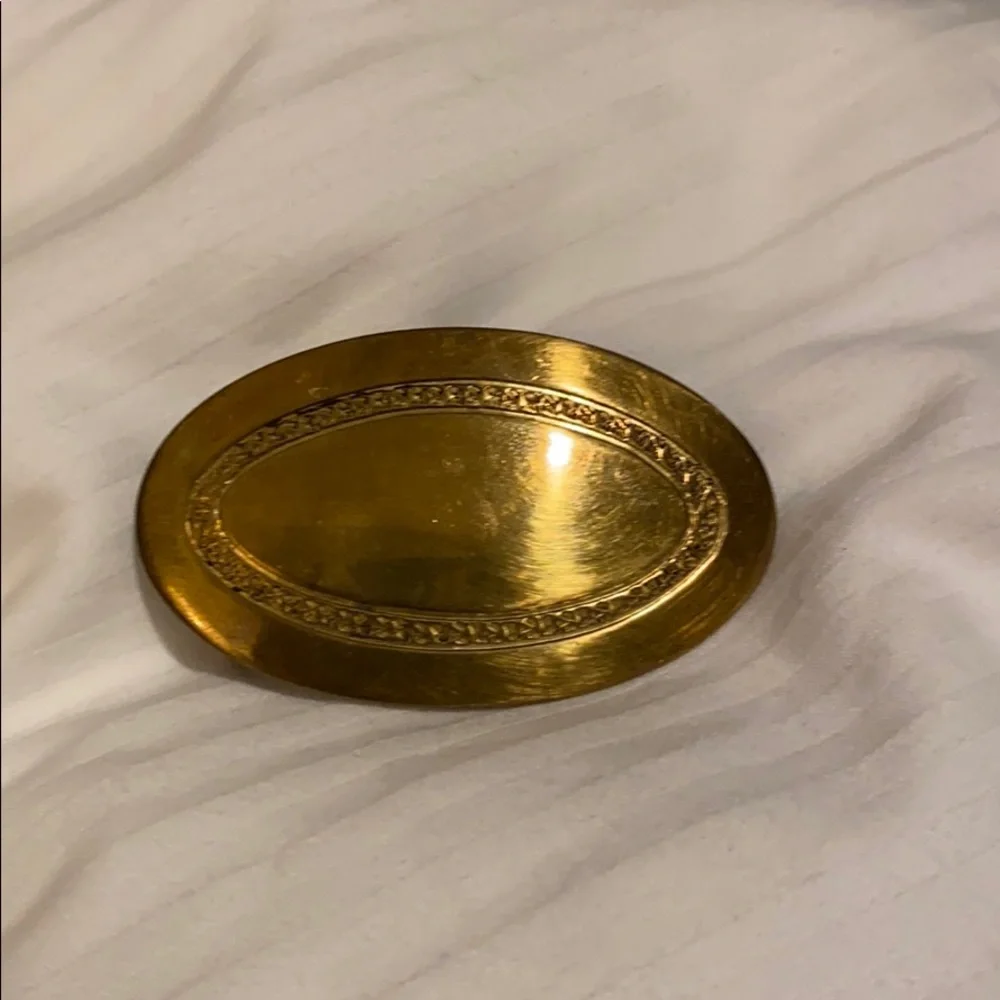 BELT BUCKLE BRASS HAND SIGNED BELT 1980